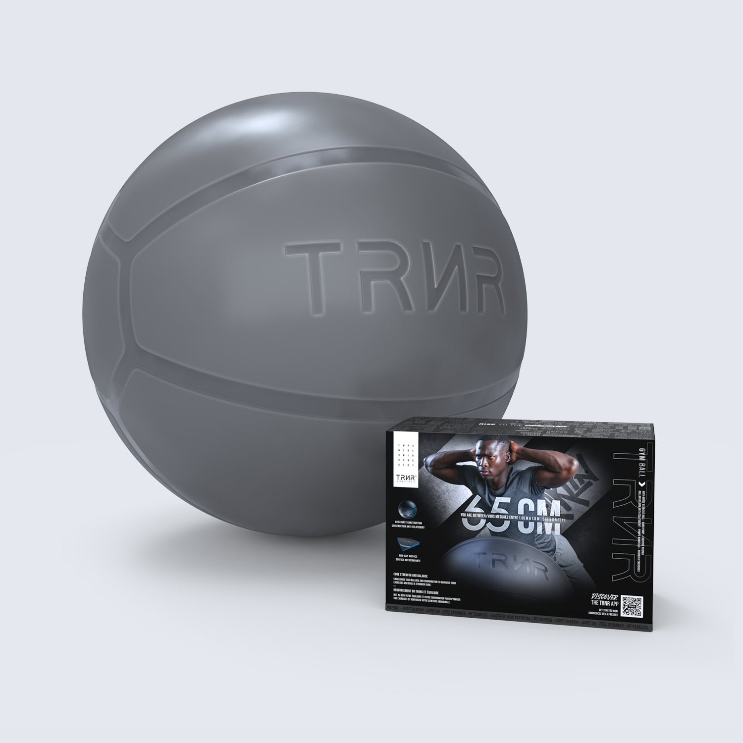 TRNR Gym Ball. Anti-burst Exercise Ball - Image 2